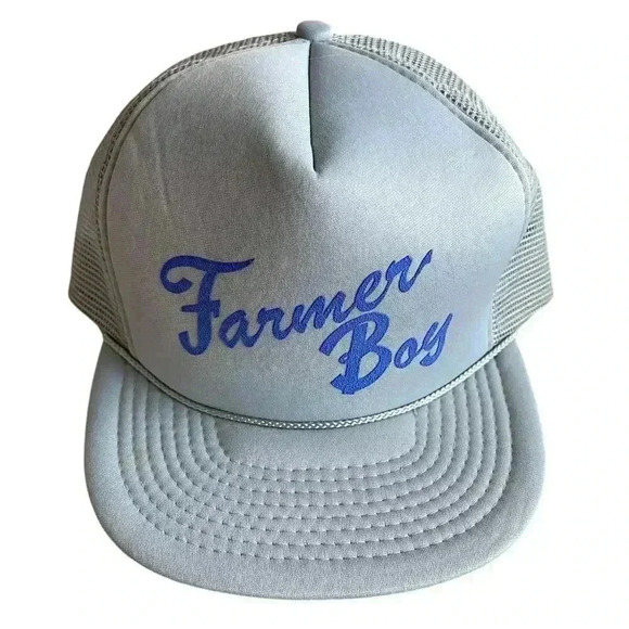 Vintage Rare Farmer Boy 80s Trucker Snapback Hat Mohr's Brand Mesh One Size - Picture 2 of 10